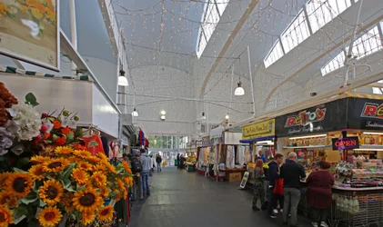 Interior view of the Pannier Market, Plymouth